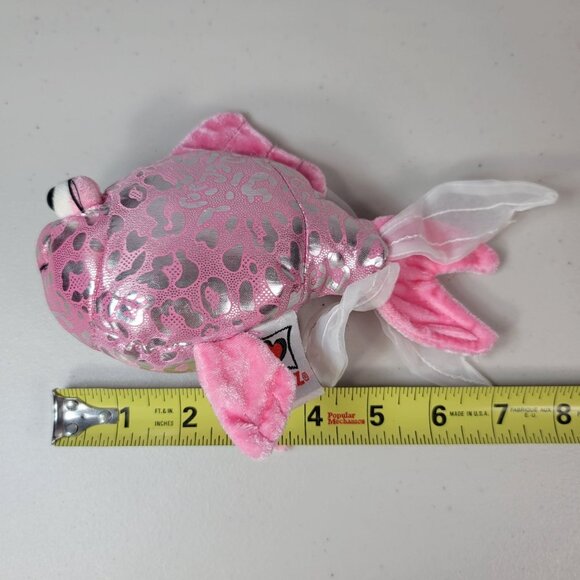 2/$15 Webkinz Lil'Kinz Pink Glitter Fish Plush Silver Googly No Codes Ganz HS525 - Picture 11 of 11